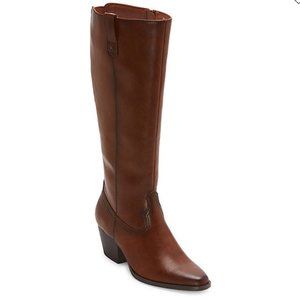 Frye and Co. Selah Stacked Heel Cowboy Boots, wide calf